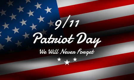 Patriot Day Background Design. We Will Never Forget. Vector Illustration.のイラスト素材