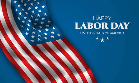 Labor Day Background Design. Banner, Poster, Greeting Card. Vector Illustration.のイラスト素材