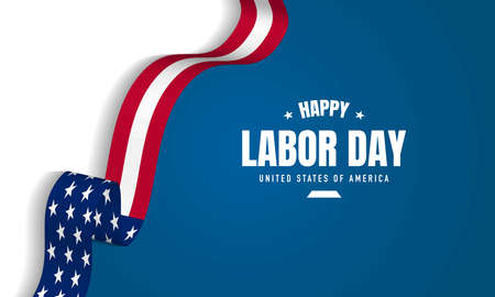 Labor Day Background Design. Banner, Poster, Greeting Card. Vector Illustration.のイラスト素材