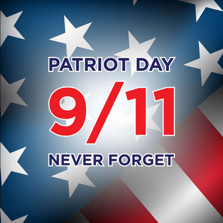 Patriot Day Background Design. We Will Never Forget. Vector Illustration.のイラスト素材