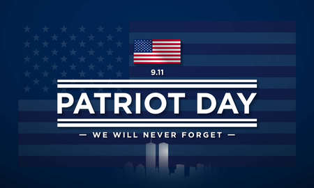 Patriot Day Background Design. We Will Never Forget. Vector Illustration.のイラスト素材