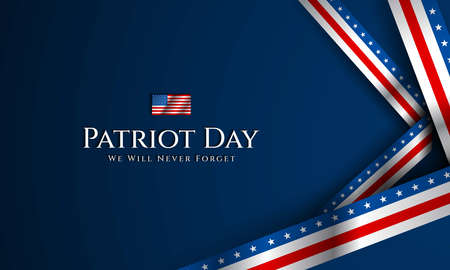 Patriot Day Background Design. We Will Never Forget. Vector Illustration.のイラスト素材