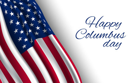 Columbus Day Background Design. Banner, Poster, Greeting Card. Vector Illustration.のイラスト素材