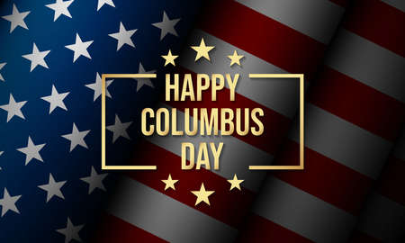 Columbus Day Background Design. Banner, Poster, Greeting Card. Vector Illustration.のイラスト素材