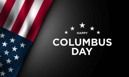 Columbus Day Background Design. Banner, Poster, Greeting Card. Vector Illustration.のイラスト素材