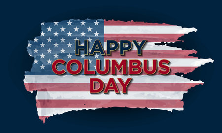 Columbus Day Background Design. Banner, Poster, Greeting Card. Vector Illustration.のイラスト素材