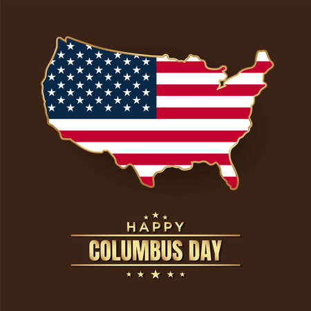Columbus Day Background Design. Banner, Poster, Greeting Card. Vector Illustration.のイラスト素材