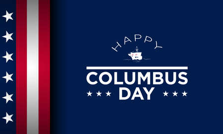Columbus Day Background Design. Banner, Poster, Greeting Card. Vector Illustration.のイラスト素材