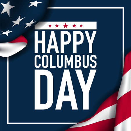 Columbus Day Background Design. Banner, Poster, Greeting Card. Vector Illustration.のイラスト素材