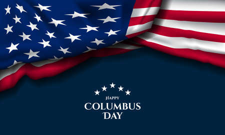 Columbus Day Background Design. Banner, Poster, Greeting Card. Vector Illustration.のイラスト素材