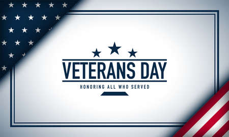 Veterans Day Background Design. Honoring all who served. Banner, Poster, Greeting Card. Vector Illustration.のイラスト素材