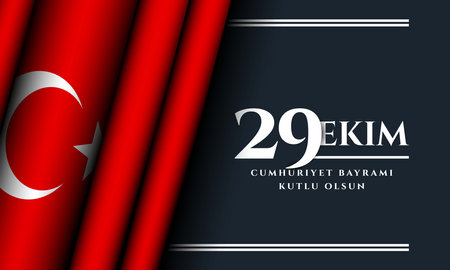 29 October Republic Day Turkey and the National Day in Turkey. (Turkish: 29 ekim cumhuriyet bayramÄ±)のイラスト素材