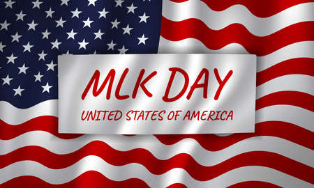 MLK Day Background Design. Banner, Poster, Greeting Card. Vector Illustration.
