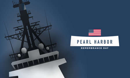 Pearl Harbor Remembrance Day Background Design. Vector Illustration.のイラスト素材