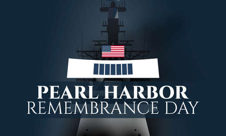 Pearl Harbor Remembrance Day Background Design. Vector Illustration.のイラスト素材