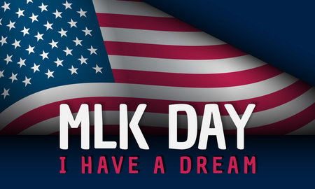 MLK Day United States of America Background Design. Banner, Poster, Greeting Card. Vector Illustration.のイラスト素材
