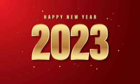 2023 Happy New Year Background Design. Greeting Card, Banner, Poster. Vector Illustration.