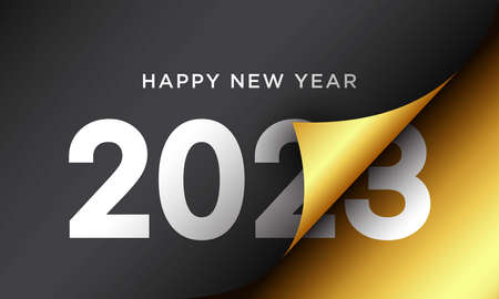 2023 Happy New Year Background Design. Greeting Card, Banner, Poster. Vector Illustration.のイラスト素材