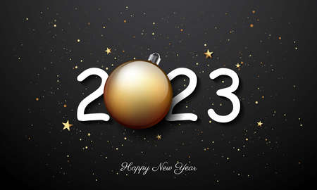 2023 Happy New Year Background Design. Greeting Card, Banner, Poster. Vector Illustration.のイラスト素材