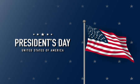 Presidentâs Day Background Design. Banner, Poster, Greeting Card. Vector Illustration.のイラスト素材