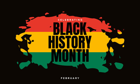 Black History Month celebrating. Banner, Poster, Greeting Card. Vector Illustration.のイラスト素材