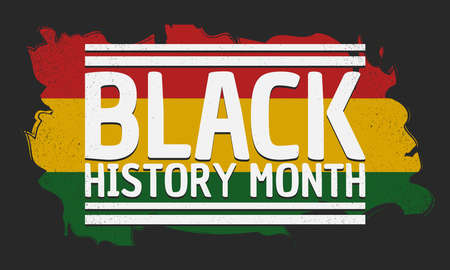 Vector Illustration of Black History Month. Banner, Poster, Greeting Card.のイラスト素材
