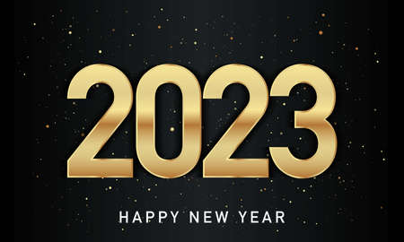 2023 Happy New Year Background Design. Greeting Card, Banner, Poster. Vector Illustration.のイラスト素材