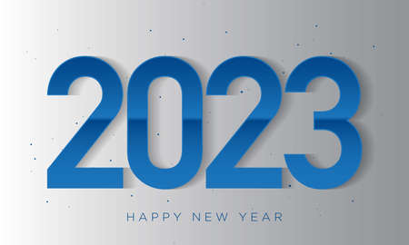 2023 Happy New Year Background Design. Greeting Card, Banner, Poster. Vector Illustration.のイラスト素材