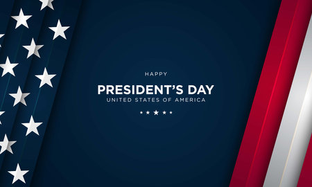 President's Day Background Design. Banner, Poster, Greeting Card. Vector Illustration.のイラスト素材