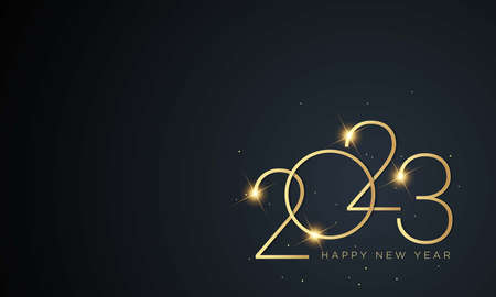 2023 Happy New Year Background Design. Greeting Card, Banner, Poster. Vector Illustration.のイラスト素材