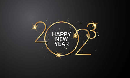 2023 Happy New Year Background Design. Greeting Card, Banner, Poster. Vector Illustration.のイラスト素材
