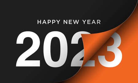 2023 Happy New Year Background Design. Greeting Card, Banner, Poster. Vector Illustration.のイラスト素材