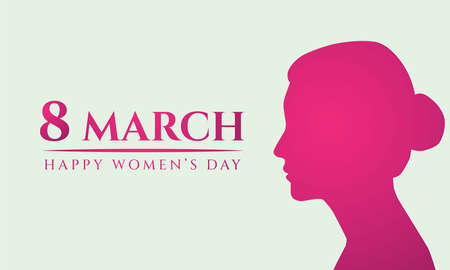 Womenâs Day Background Design. Banner, Poster, Greeting Card. Vector Illustration.のイラスト素材