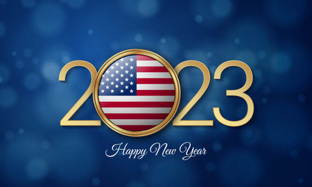 2023 Happy New Year Background Design. Greeting Card, Banner, Poster. Vector Illustration.のイラスト素材