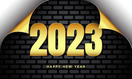 2023 Happy New Year Background Design. Greeting Card, Banner, Poster. Vector Illustration.のイラスト素材