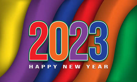 2023 Happy New Year Background Design. Greeting Card, Banner, Poster. Vector Illustration.のイラスト素材