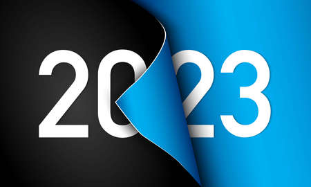 2023 Happy New Year Background Design. Greeting Card, Banner, Poster. Vector Illustration.のイラスト素材