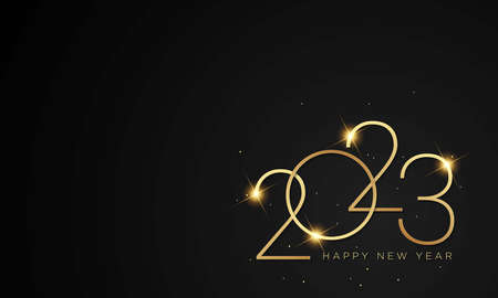 2023 Happy New Year Background Design. Greeting Card, Banner, Poster. Vector Illustration.のイラスト素材