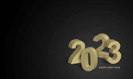 2023 Happy New Year Background Design. Banner, Poster, Greeting Card. Vector Illustration.