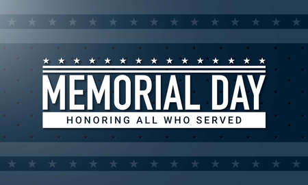Memorial Day Background Design. Remember and Honor. Vector Illustration.のイラスト素材