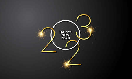 2023 Happy New Year Background Design. Greeting Card, Banner, Poster. Vector Illustration.