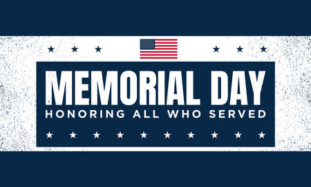 Memorial Day Background Design. Banner, Poster, Greeting Card. Vector Illustration.のイラスト素材