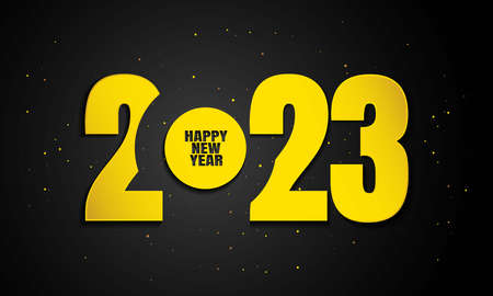 2023 Happy New Year Background Design. Greeting Card, Banner, Poster. Vector Illustration.のイラスト素材