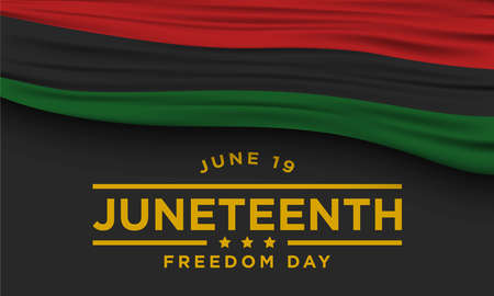 Juneteenth Freedom Day Background Design. Banner, Poster, Greeting Card. Vector Illustration.のイラスト素材