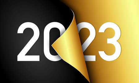 2023 Happy New Year Background Design. Greeting Card, Banner, Poster. Vector Illustration.のイラスト素材