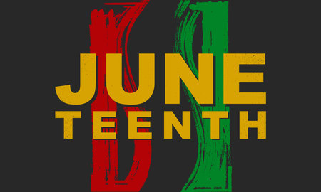 Juneteenth Background Design. Banner, Poster, Greeting Card. Vector Illustration.のイラスト素材