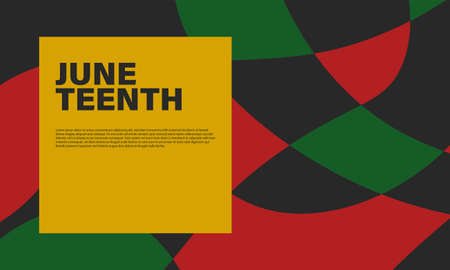 Juneteenth Freedom Day Background Design. Banner, Poster, Greeting Card. Vector Illustration.のイラスト素材