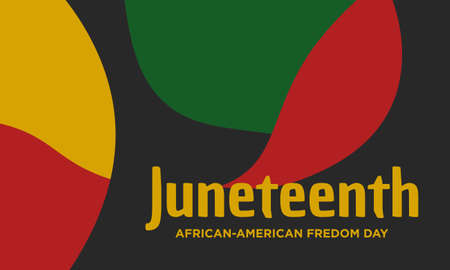 Juneteenth Freedom Day Background Design. Banner, Poster, Greeting Card. Vector Illustration.のイラスト素材