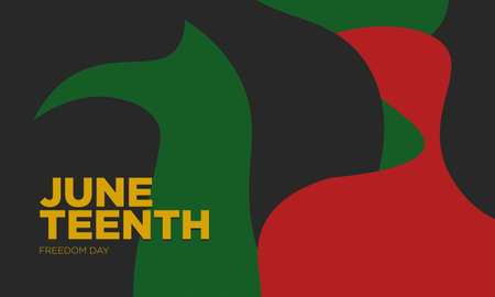 Juneteenth Freedom Day Background Design. Banner, Poster, Greeting Card. Vector Illustration.のイラスト素材