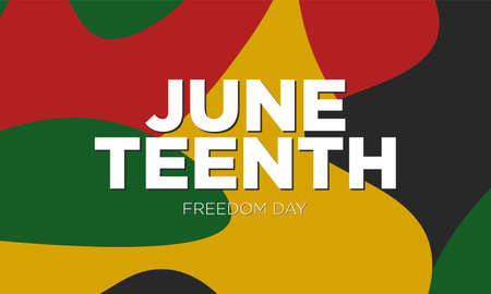 Juneteenth Freedom Day Background Design. Banner, Poster, Greeting Card. Vector Illustration.のイラスト素材